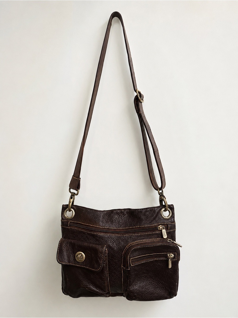 Roots 73  Vintage Genuine Leather Crossbody Bag – Dark Brown Made in Canada